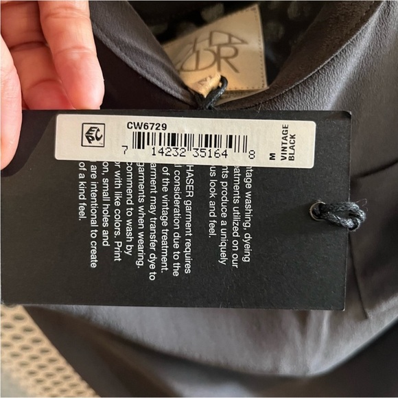 Chaser Silk Tank Style Swim Coverup Size Medium in Vintage Black NW Sample Tag - Picture 4 of 7